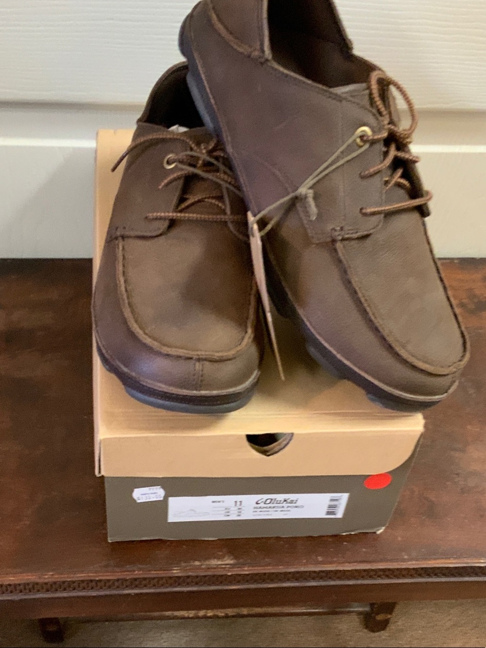 OluKai Men's Brown Leather Boat Shoes
HAMAKU POKO